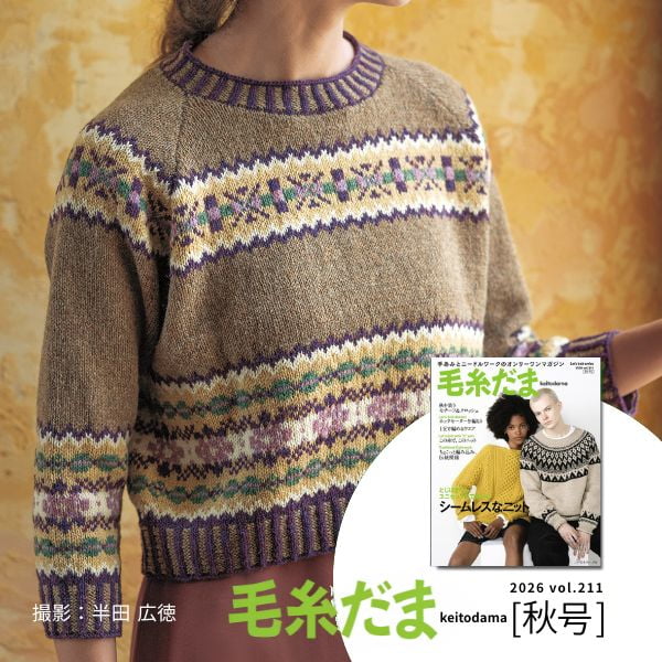 毛糸だま26秋 フェアアイルラグラン材料セット