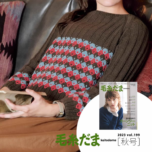 毛糸だま 23秋/ピーコック柄のセーター糸セット